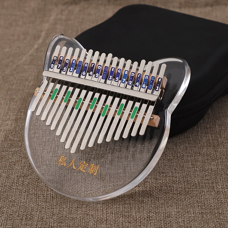 Kristal Transparante Duimen-Up Kalimba 21 Karin Bakaling Ba Piano Beginner 17-Tone Kabalin Vinger Piano: Customizable Logo Special Style