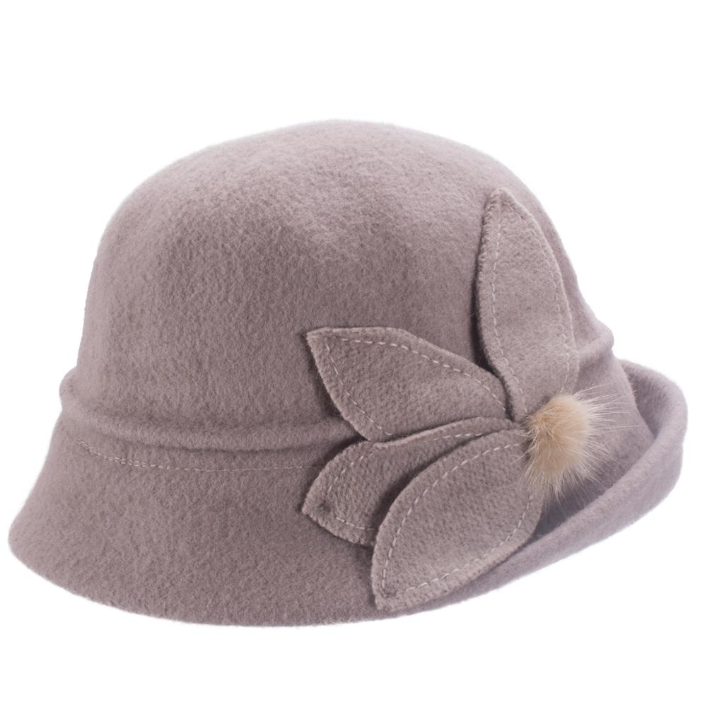 Vinter hatte til kvinder cloche hatte 60%  uld hatte til damer gatsby stil varm spand hat kirke kjole bryllup hat  a474: Khaki