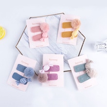 2 pièces Mignon Kid Filles Pinces À Cheveux Bonbons Tandem Boule Pompon Épingles À Cheveux Barrettes Chapeaux Bébé Enfants Cheveux Accessoires Chapeaux