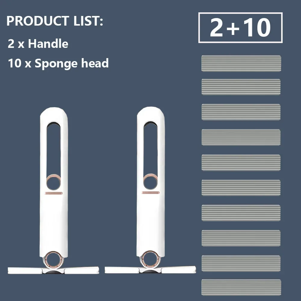 2-24 Stuks Mini Mop Krachtige Squeeze Mini Mop Vouwen Met Zelfknijpen Vloer Keuken Wc Wassen Bureau raam Auto Schoon Gereedschap: Bruin