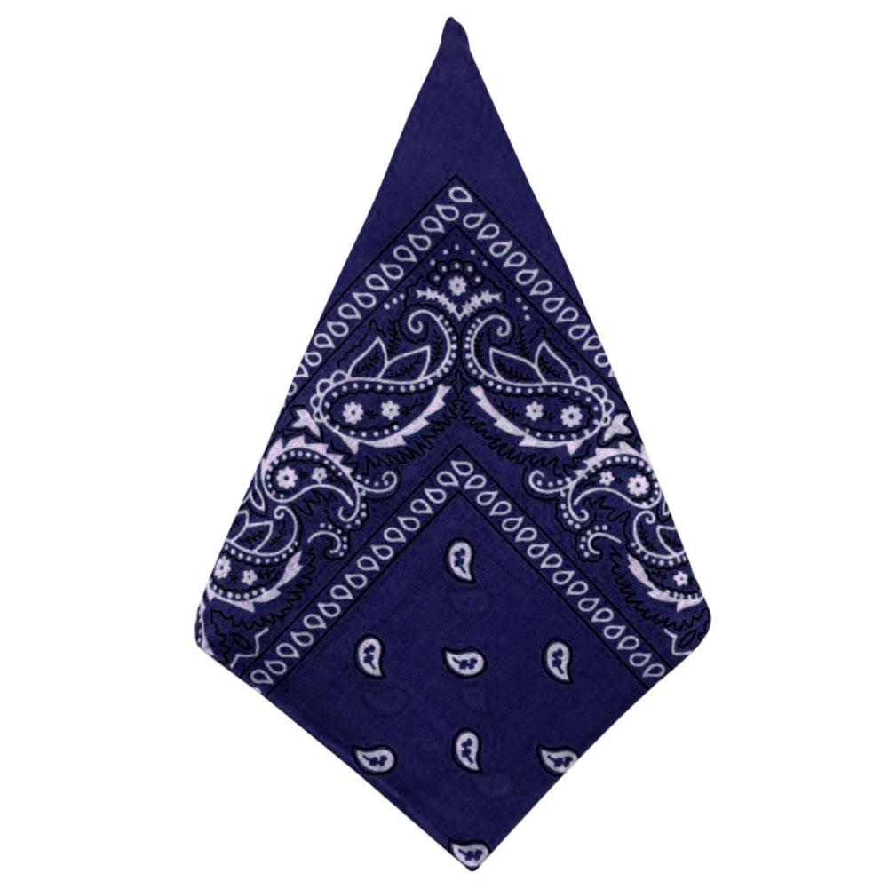 Vrouwen Haaraccessoires Linnen Bandana Sjaal Vierkante Vrouwelijke Bandana Hoofddeksels Rock Cool Meisjes Multi Hoofdbanden: Dark Blue