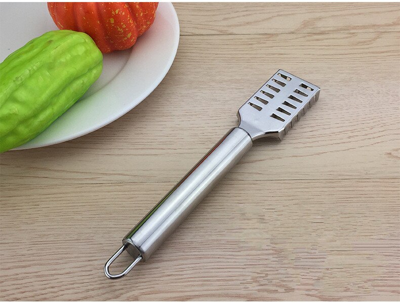 1pc keukenreiniging vishuid roestvrij staal visschubben borstelverwijderaar reiniger ontkalker huidverwijderaar schubbenverwijderaar zeevruchtenprikkers  ok 0950