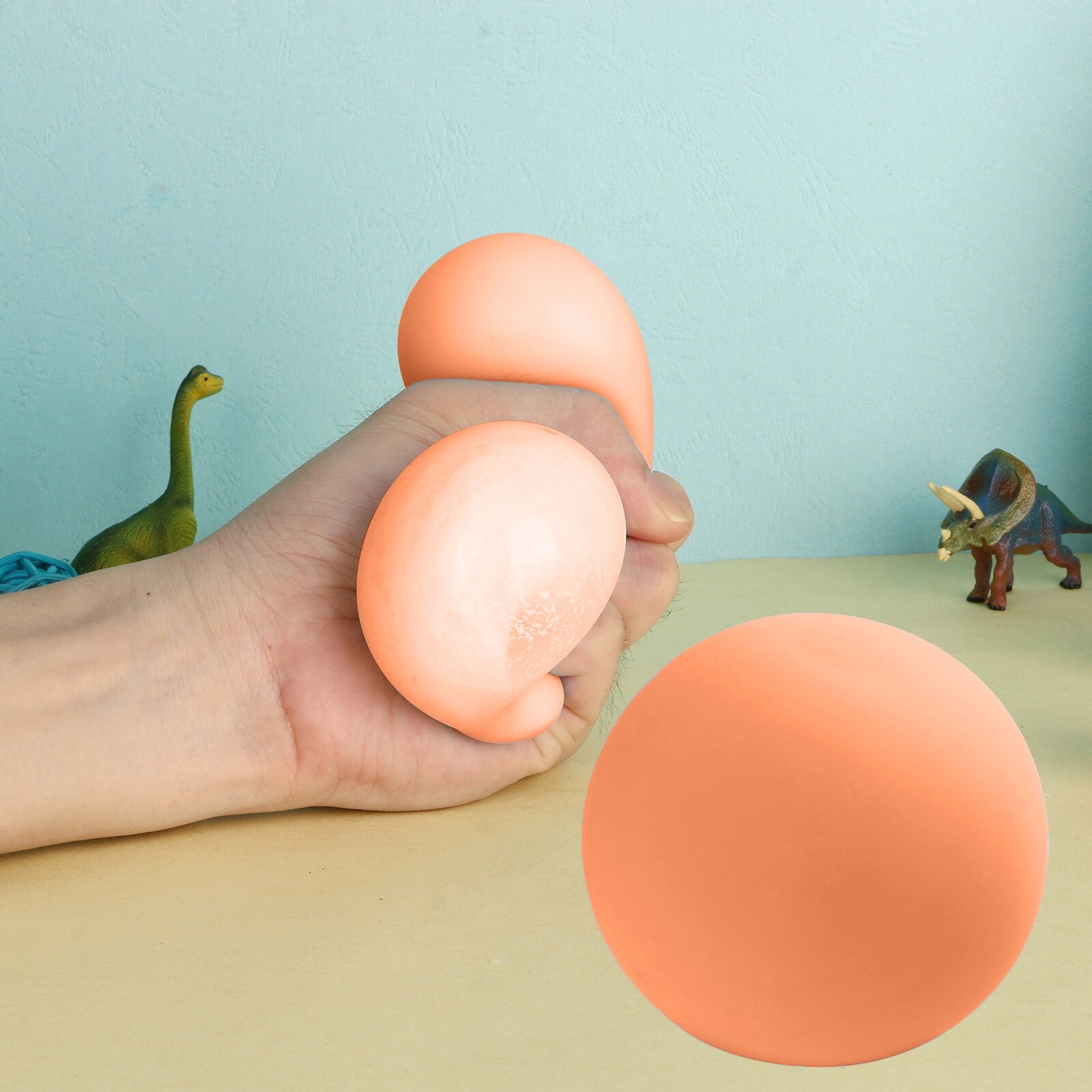 Orange Stress Balls Soft Foam TPR Squeeze Squishy Stress Relief Balls 54DF Colorful Soft Novelty Hand Grip Pressure