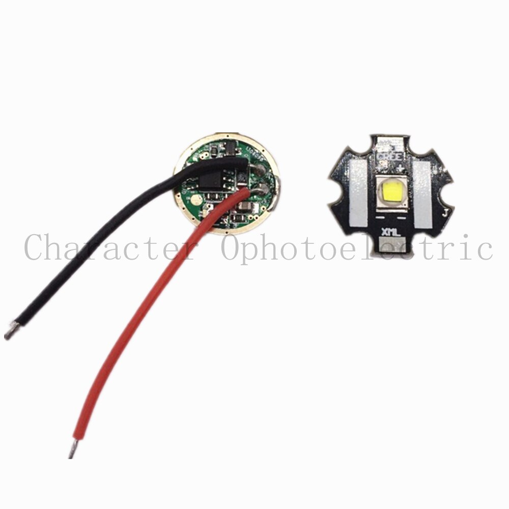 1set CREE Xlamp XML2 XM-L2 10W WHITE High Power LED Emitter on 20mm star pcb +driver For Flashlight DIY