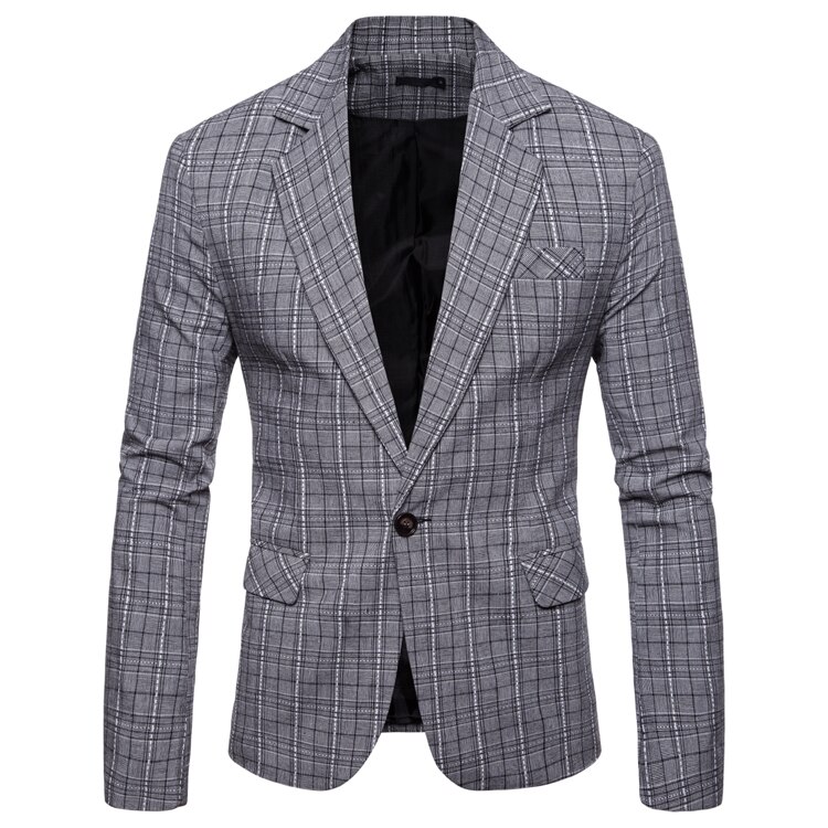 Rayé Blazer Veste hommes printemps automne bouton unique Costume Blazer hommes fête de mariage Blazers occasionnels Veste Costume Homme