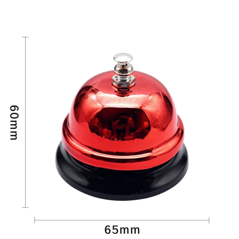 65mm ringe bjelle skrivebord julekjøkken hotelldisk resepsjon juleklokker liten enkeltklokke spiseklokkebord innkallingsklokke: E