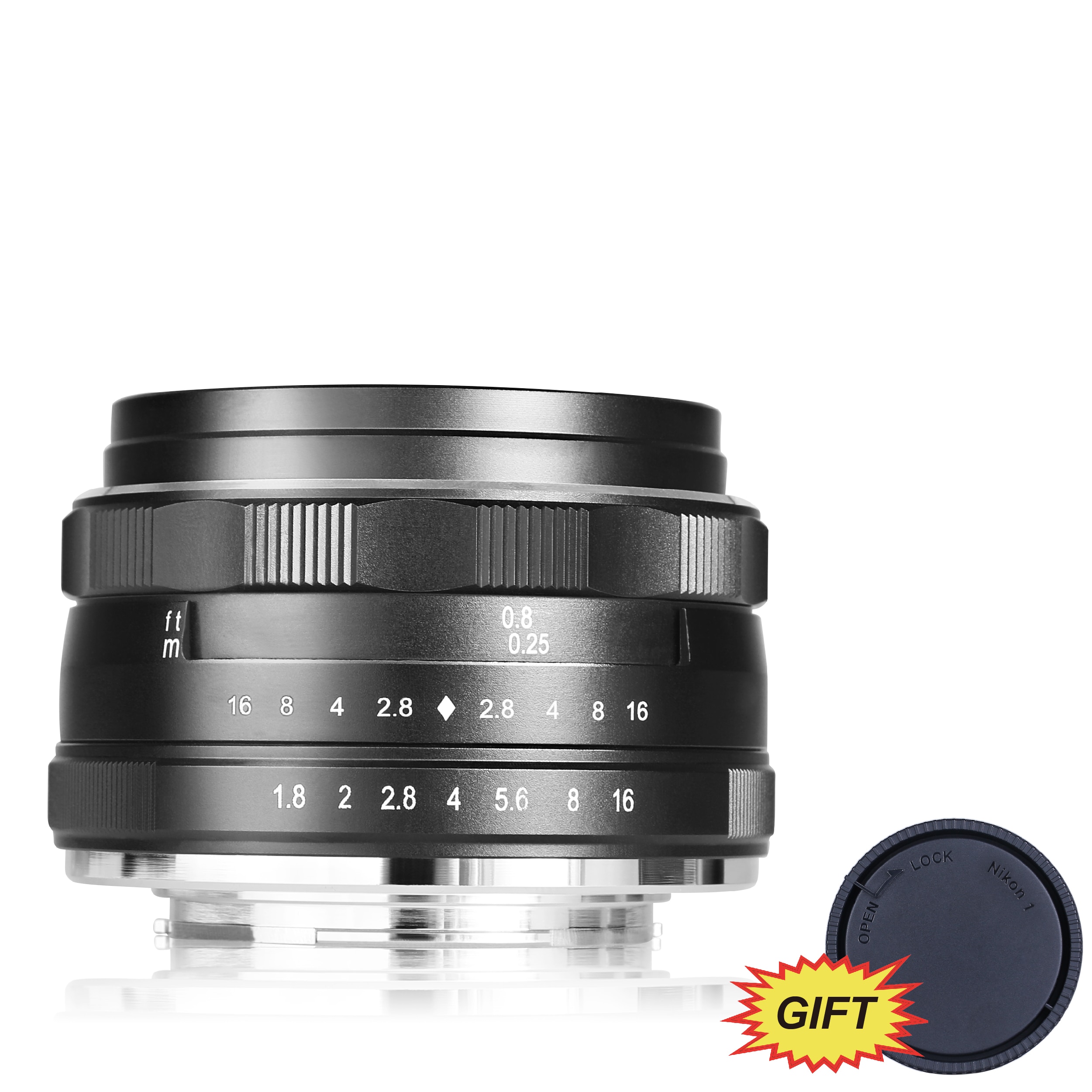 MEKE 28mm f2.8 Manual Focus Fixed Lens for Sony E Mount Digital Cameras NEX3/3N/5/5T/5R/6/7/A5000/A5100/A6000/A6100/A6300/A6500