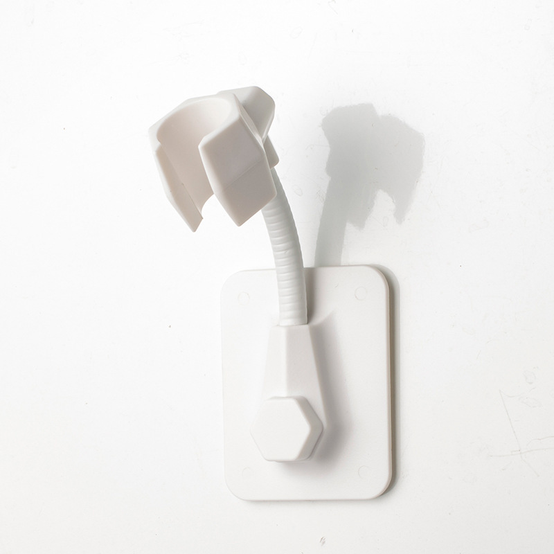 Bathroom Aluminum Avoid Punch Shower Nozzle Base Paste Hold Shower Bracket Rotatable Shower Nozzle Adjustable Shower Nozzle Base: 4
