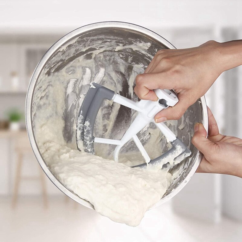 2 Pack Flex Edge Beater for Kitchenaid Mixer 5/4.5 Quart Tilt-Head Stand Mixer Attachment with Silicone Bowl Scraper
