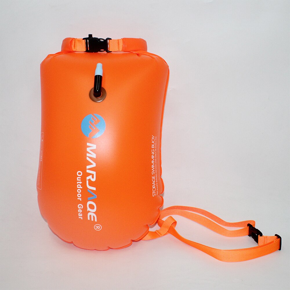 20l svømmetasker oppustelig svømmebøje redningstaske blår flydende tør taske svømning dykning sikkerhedssignal airbag oppustningsring: Orange