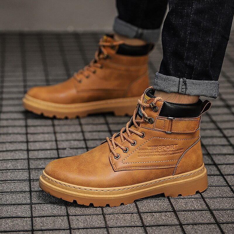 Vinter herresko støvler mænd maskulin støvle svedabsorberende herrefodtøj zapatos de hombre botas hombre erkek ayakkabi