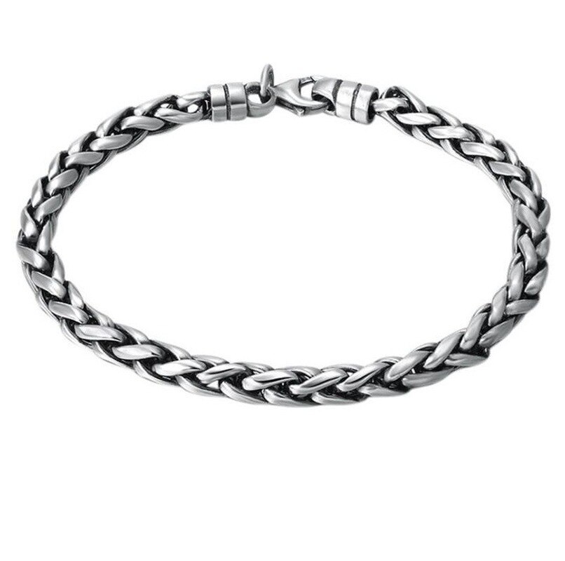 Vintage punk metalen armbanden voor mannen en vrouwen, geweven touwketting, vriendschapsarmband voor koppels, sieraden