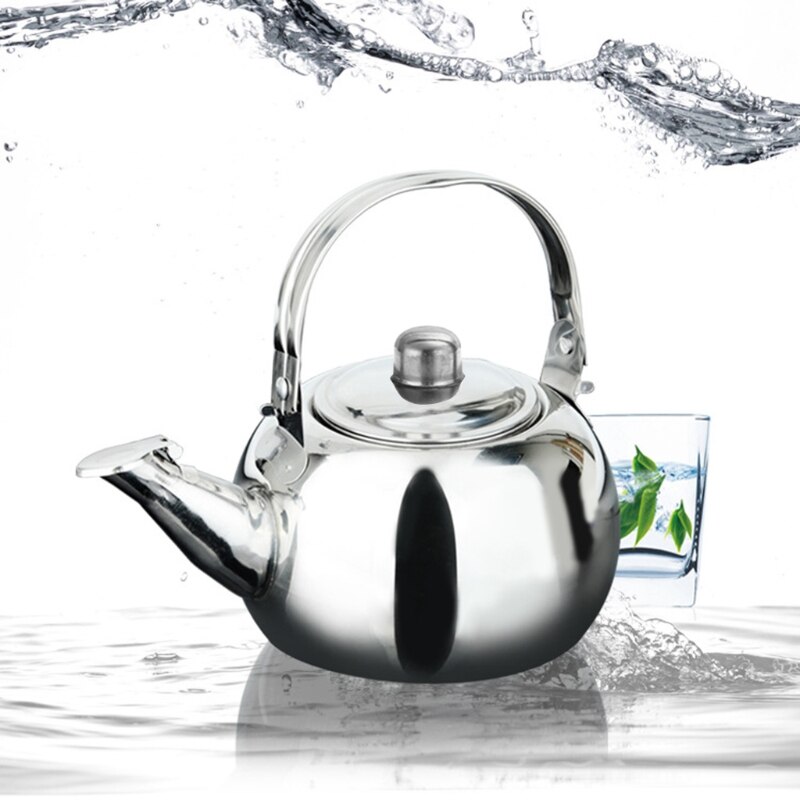 Durable Stainless Steel Water Kettle Pot Loose Tea Maker Infuser Tea Kettle Pot Metal Teapot with Removable Strainer