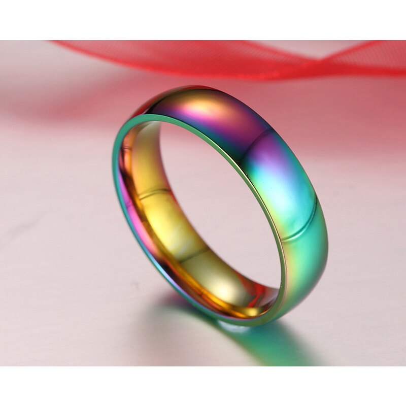 Vnox di tendenza oro-colore donne's squillare Magia colore inossidabile acciaio nozze Fidanzamento anelli