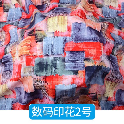 Digital Printing Cotton Silk Cloth Clothing Home Wear Dress Night Clothes Clothing Sewing Diy Rayon Fabric Cotton Fabric: 2