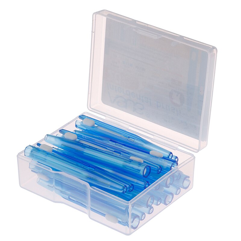 20 pçs/caixa escova interdental higiene oral limpa entre os dentes oral care floss escovas dental plástico macio: 0.7mm blue