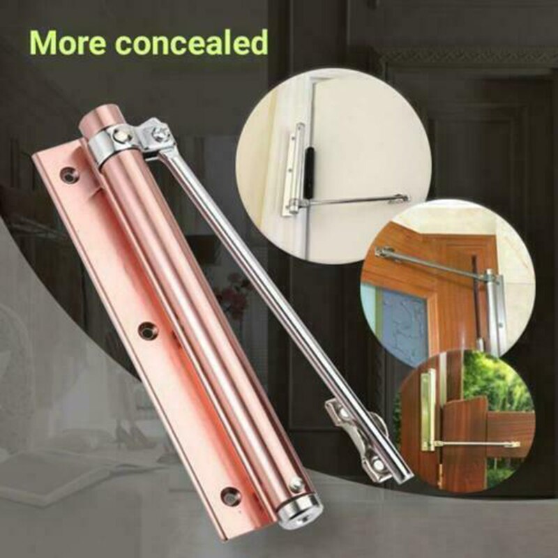Rebound No slotting Automatic Door Self-Closing Hinge Mute Easy to Punching Free Door Closer DC120