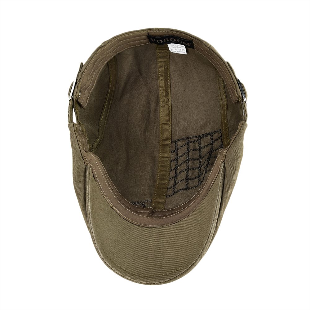 VOBOOM – casquette de Golf en coton pour hommes, chapeau plat de livreur de journaux, rétro, béret Gatsby, ajustable, printemps automne 100