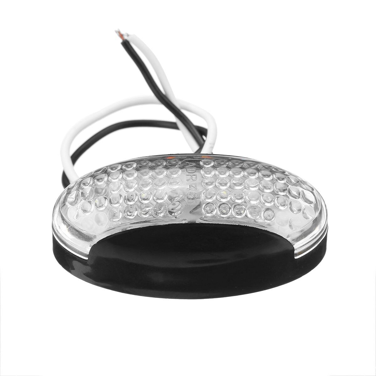 10pcs 12V 24V LED Car Truck Side Marker Light Blinker External Light Signal Lamp Indicator for Lorry Bus Van Caravan White