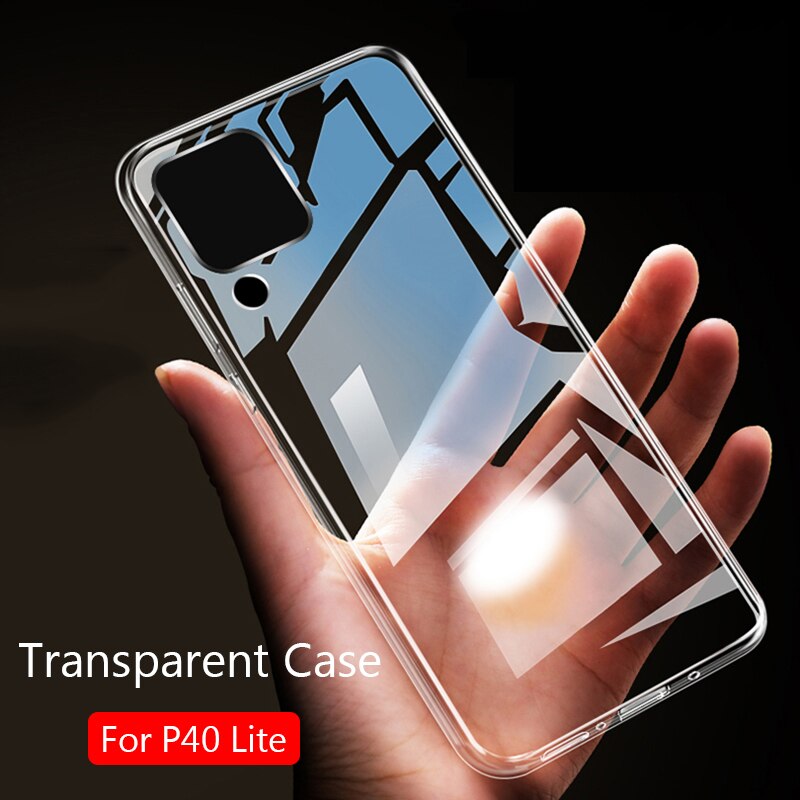 For Huawei P40 lite P30 Case Transparent Soft TPU Protector Back Cover For Huawei P40 Lite E p40lite p40 lite Phone case fundas