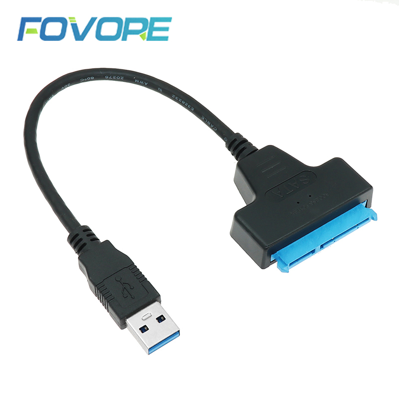 Cable USB SATA para disco duro externo, adaptador de 2,5 pulgadas, 2,5 pulgadas, 22 Pines, SATA III, HDD, SSD a USB 3,0, 3 cables, USB3, SATA3