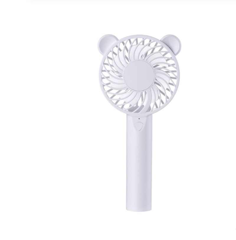 Beer Air Fan Leuke Cartoon Handheld Usb Oplaadbare Fans Led Light Portable Air Cooling Fan Mini Ventilador Portátil Desktop: White