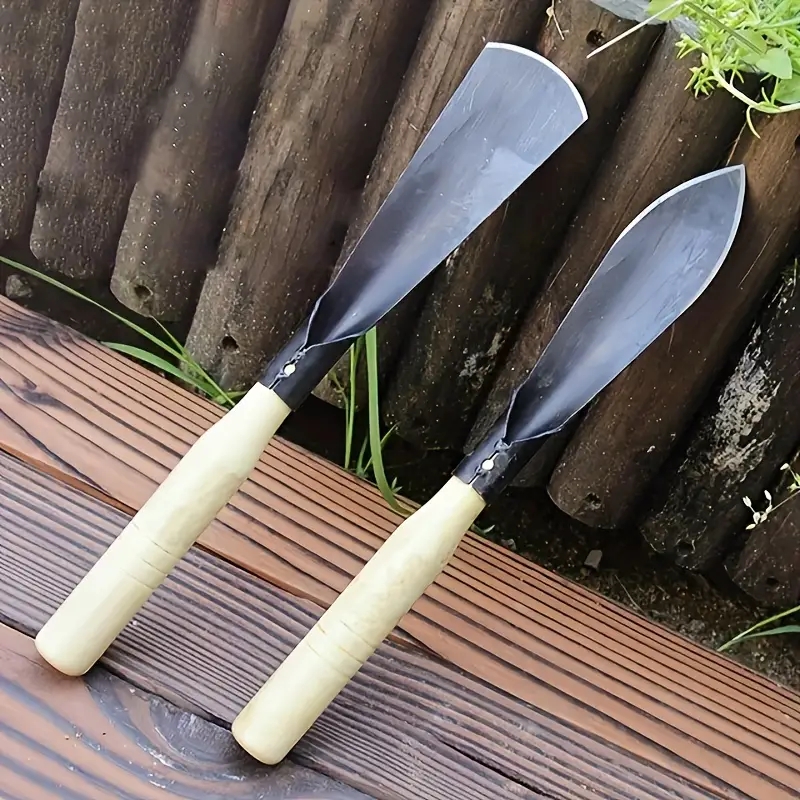 2 Stück Gartenterrassen aus Metall – Handschaufeln zum Graben, Umpflanzen, Pflanzen und Unkrautwerkzeuge