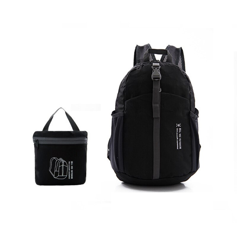 Unisex Casual Daypacks Schoudertas City Tassen Outdoor Rugzak Travel Knapzak Vouwen Rugzak: Black