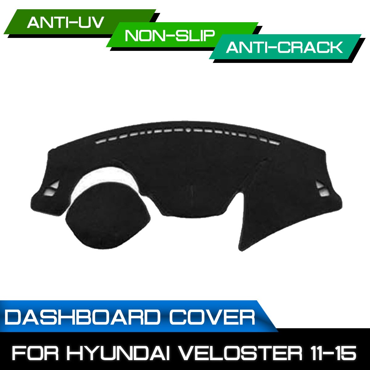 Auto Dashboard Mat Voor Hyundai Veloster Anti-Vuile Antislip Dash Cover Mat uv-bescherming Schaduw