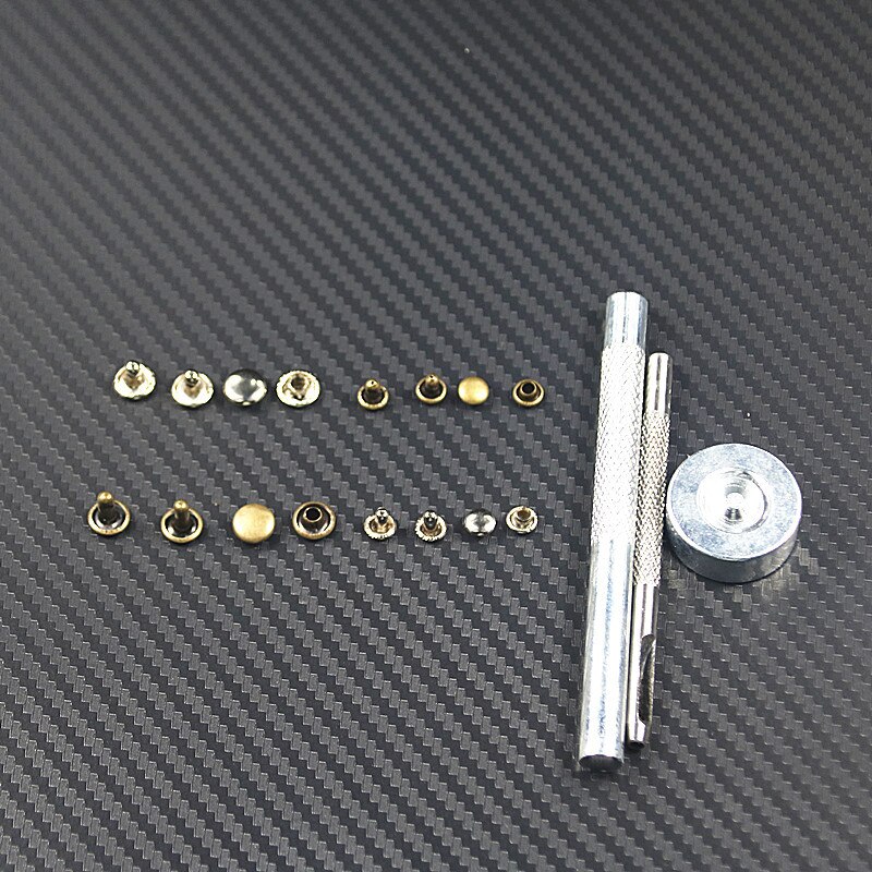 120 juegos de remaches de metal, tornillo sólido, bricolaje, cuero, cinturón artesanal, bolsa de grapas, accesorios de equipaje, hebilla de sujeción, superficie de 6mm/8mm