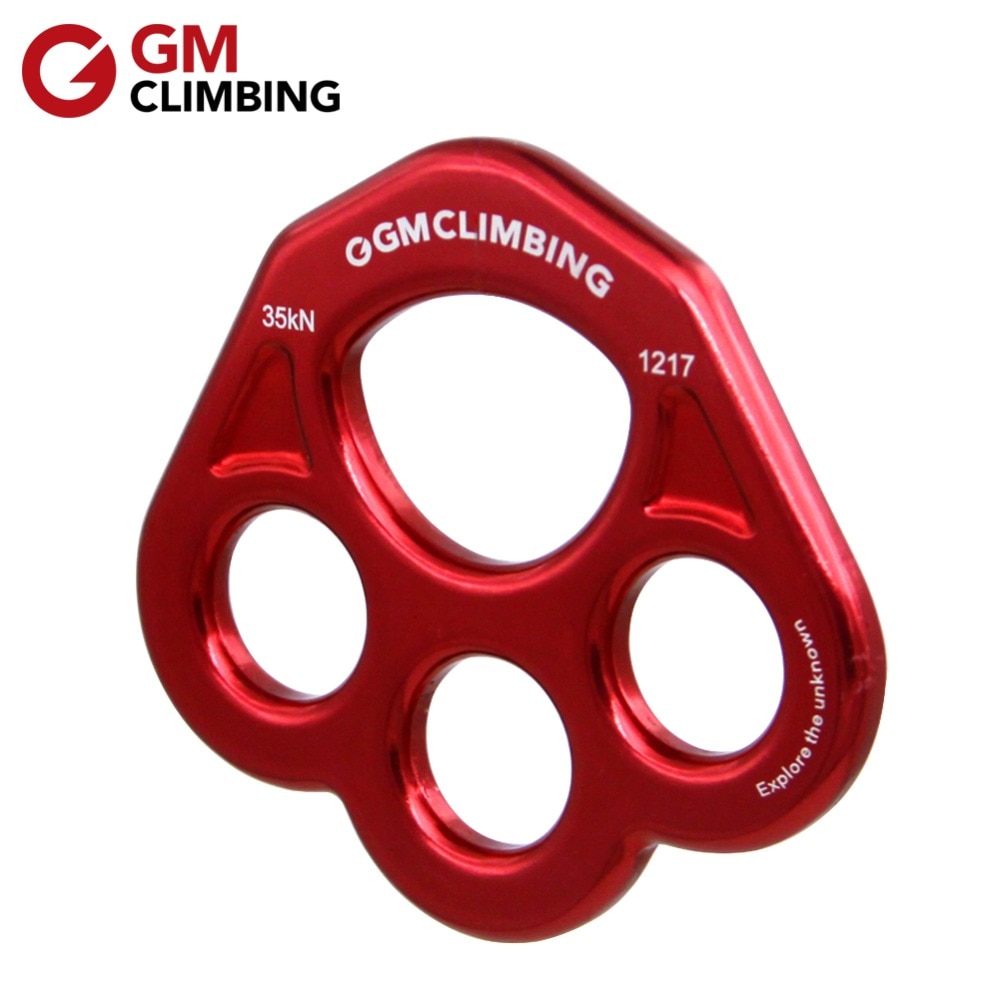 35kN Rigging Plate Bear Paw Rock Climbing Anchor Plate for Arborist Tree Climbing Rescue Harness Hammock Aerial Strap