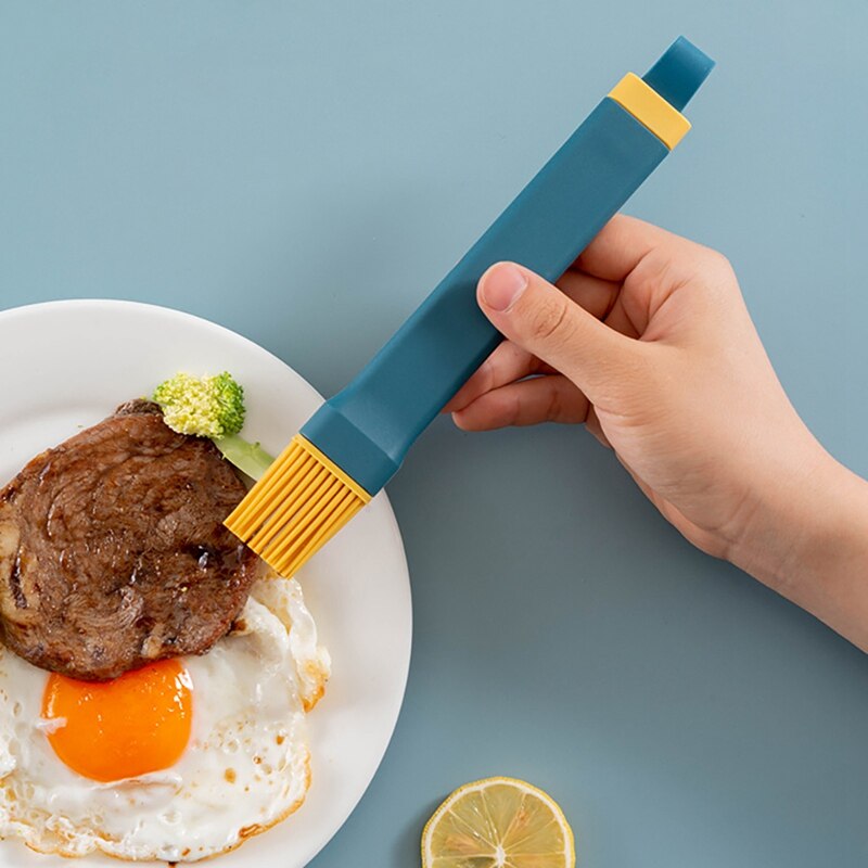 Oliebørste køkken pandekage grill bagning høj temperatur fnugfri fnugfri silikone bambus trækul betræk 2