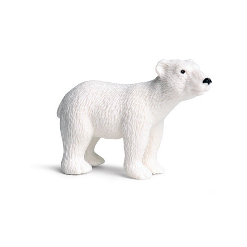 Toy Figures Model Handgemaakte Wildlife Animal Bear Poolvos Wolf Beluga Walvis Seal, Sneeuwuil Polar Regio Educatief