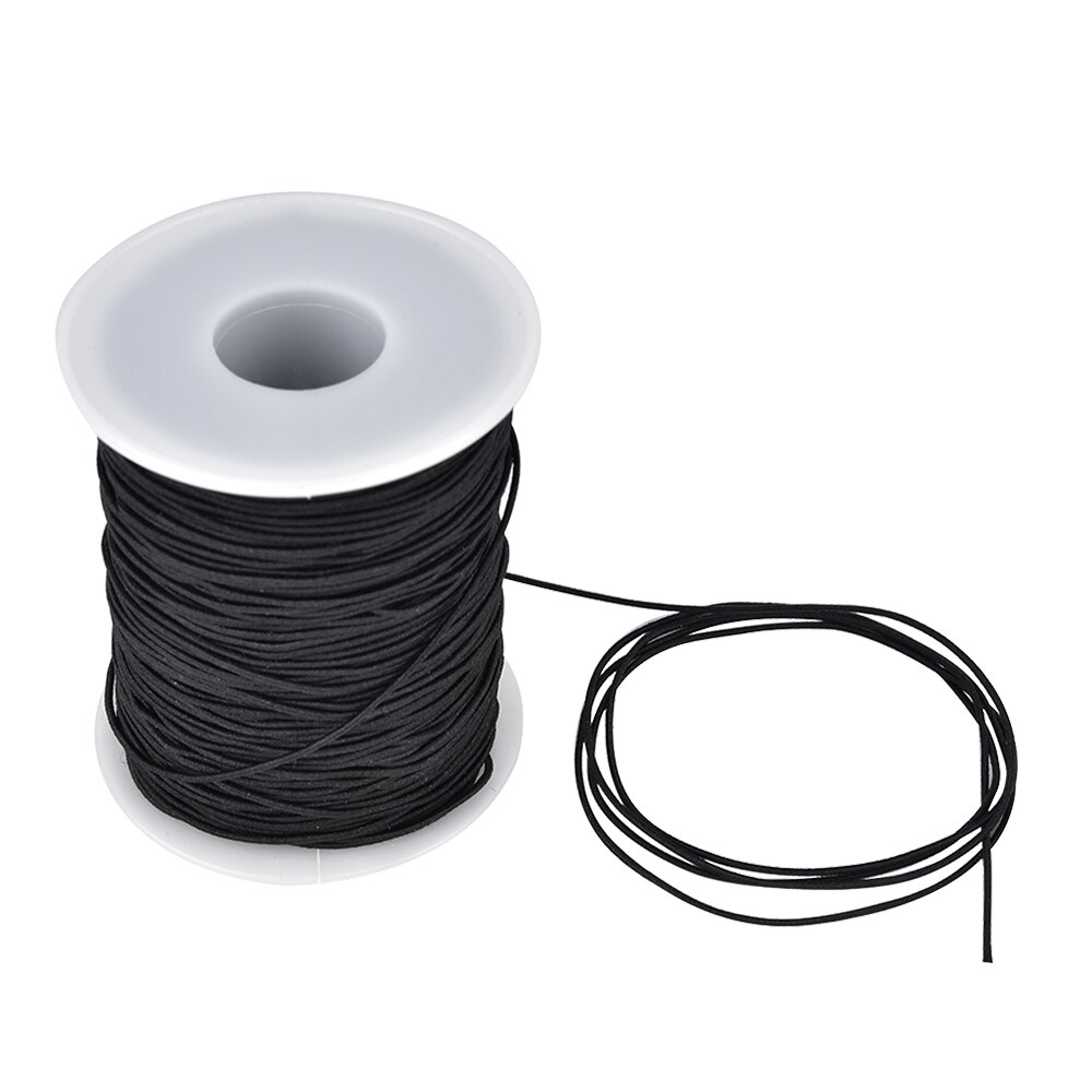 Cordón elástico con cuentas, hilo, tela elástica, cuerda para manualidades de 1mm (100m)