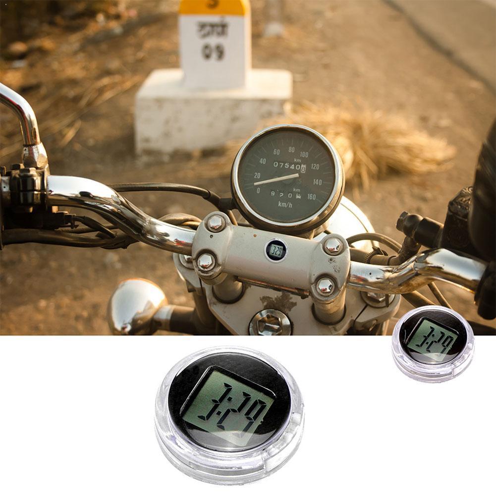 Mini Motorfiets Klokken Horloge Waterdicht Stick-On Motor Mount Horloge Stopwatch Digitale Met Klok Moto G6A2