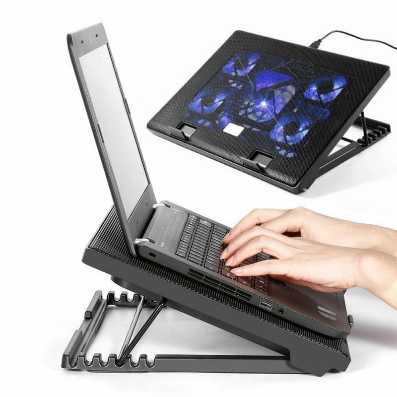 Gaming Laptop Koeler Voor 15.6 - 17 Inch Notebook Cooling Cooler Pad Laptop Stand Met 5 Fan 2 Usb-poort computer Cooler Mat