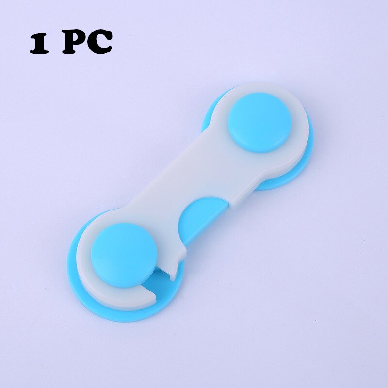 Plastic Wardrobe Cabinet Lock Baby Child Safety Protection Kids Safe Lock for Refrigerators Baby Security Drawer Closet Latches: Blue 1Pc