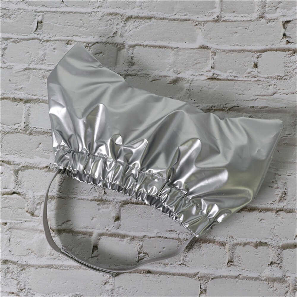 Gorro de ducha para gatos, capucha de agua antiorejas, impermeable, ajustable, a prueba de orejas, para baño, SUMINISTROS DE ASEO para mascotas: Silver / S