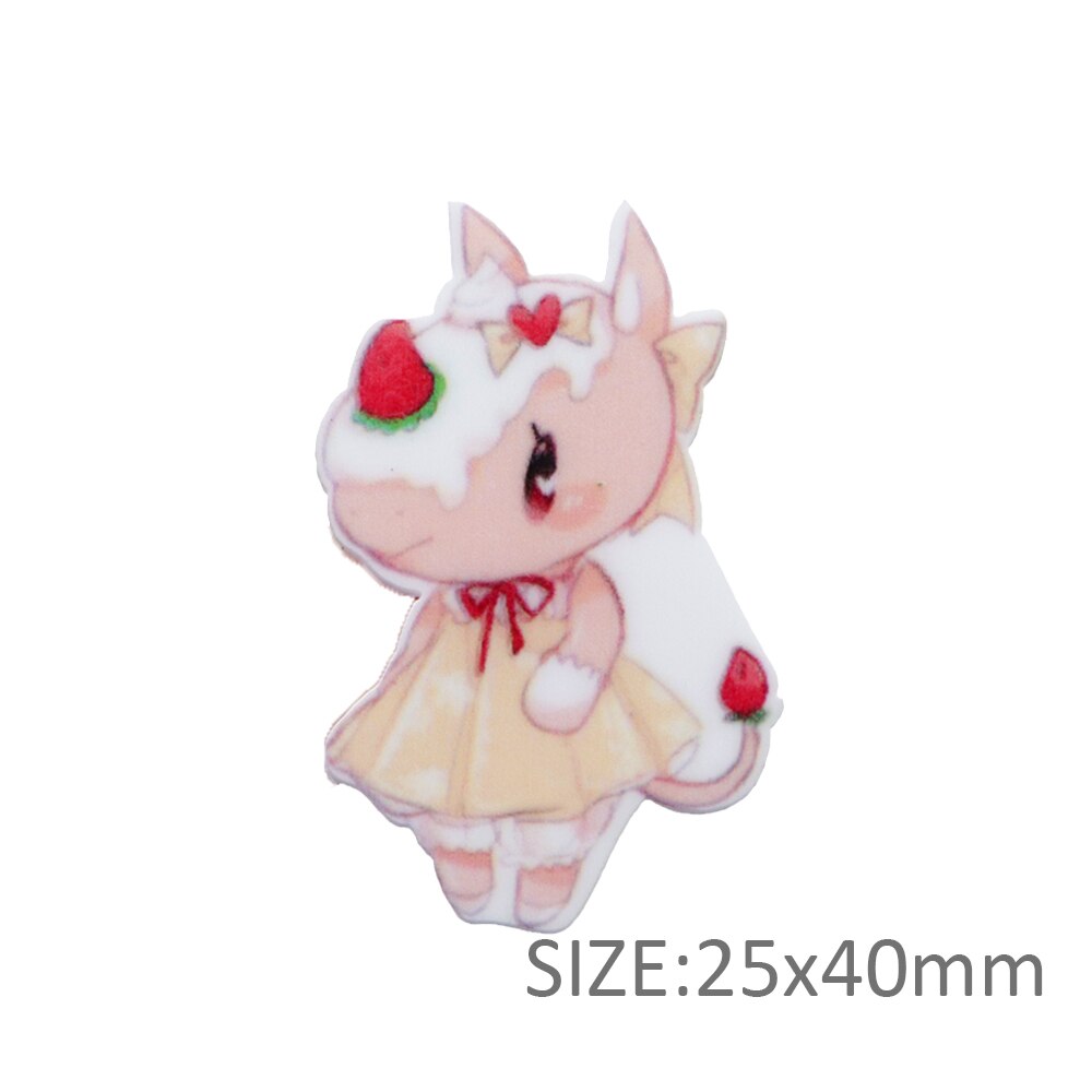 Cute Animal Acrylic Flatback Planar Resin Pack,Hair Bows Decoration Resins,Crafts Suppliers,Resin Embellishment,1Yc13391: 1109005001