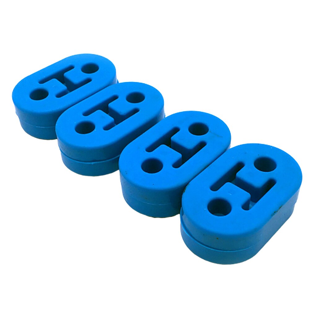 4x Universal Silicone Muffler Exhaust Hanger short Hangers Blue 12mm- 1/2"