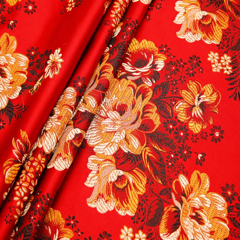 Tissu Vintage chinois imitation soie, brocart, jacquard, motif de créateur pour couture cheongsam et kimono, matériel de patchwork