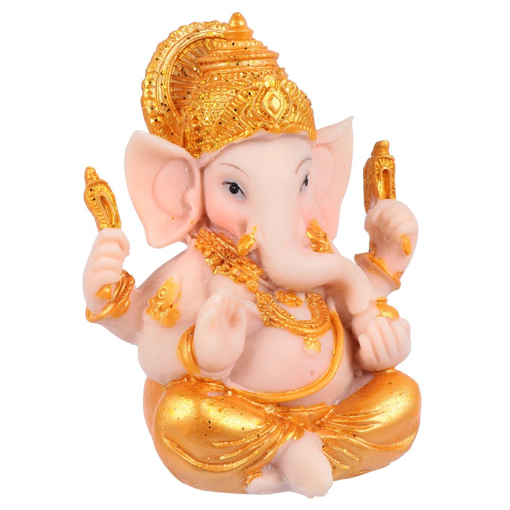 Resin India Elephant God Buddha Statue Desktop Wealth Sculpture Decoration