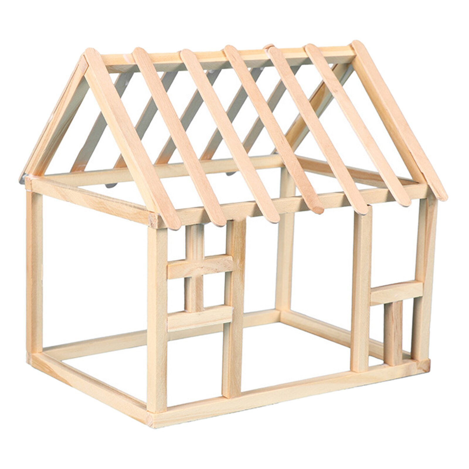 Drewniany domek niedokończone drewniane kabiny zabawki edukacyjne dla dzieci drewniane dzieci DIY rzemiosło