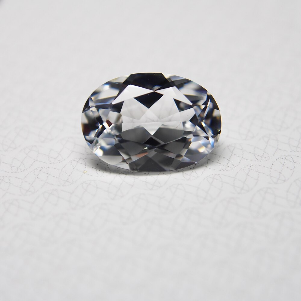 Oval cut 14*10mm 2 Piece /alot 7.8 carat hight laboratory White sapphire Loose Gemstone for ring earring making