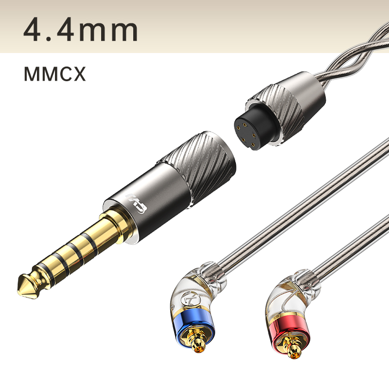 CVJ LS200 podwójnie skręcony posrebrzany, ulepszony kabel słuchawkowy ze złączami mikrofonu 2.5 3.5 4.4 typu C dla TRN KZ Konoka