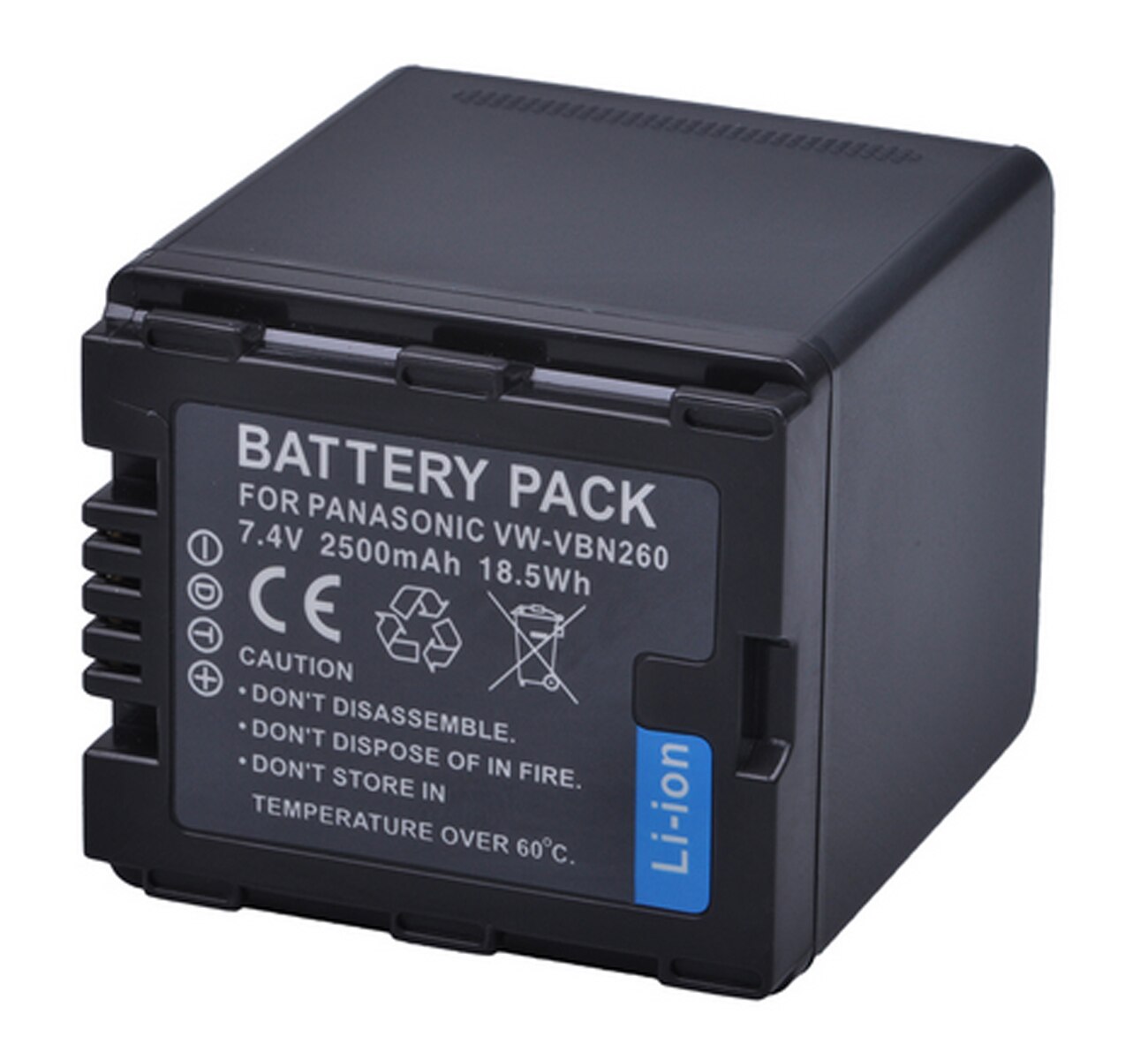 Batterij Voor Panasonic HC-X800, HC-X900, HC-X900M, HC-X910, HC-X920, HDC-HS900, HDC-SD800, HDC-SD900, HDC-TM900 Hd Camcorder: 1x VW-VBN260 Battery