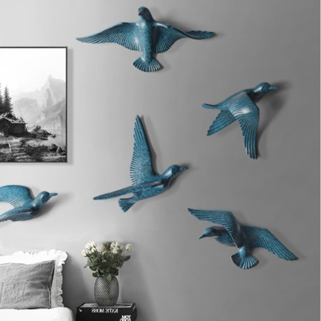Décorations murales de la mouette en résine | 5 Styles disponibles, chambre à coucher, décoration murale de la maison