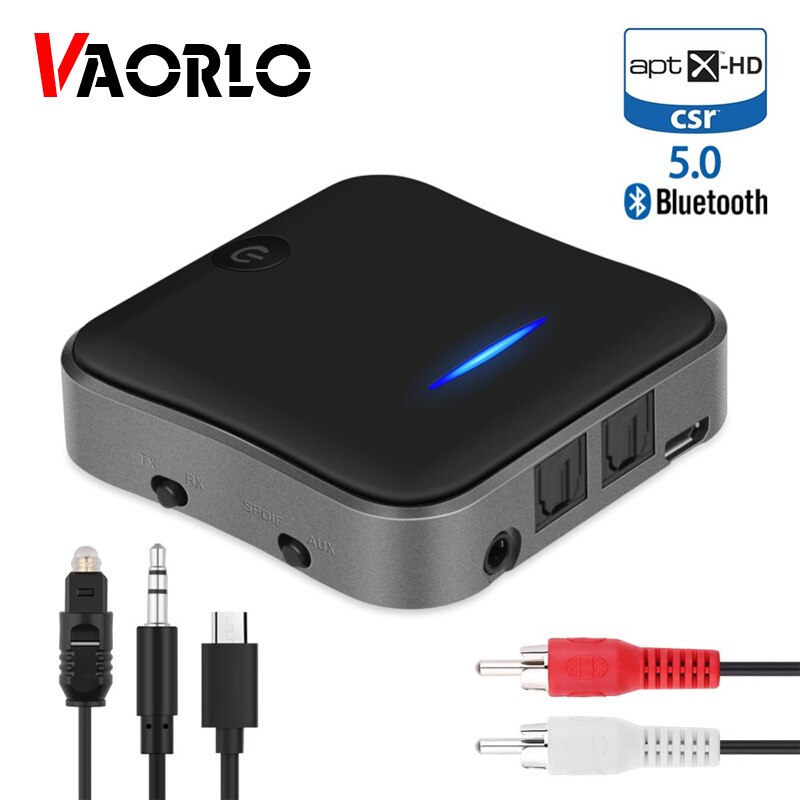 CSR8675-transmisor Bluetooth APTX HD estéreo 2 en 1, receptor inalámbrico 5,0 con adaptador de conector Toslink/3,5 AUX/SPDIF para auriculares de TV