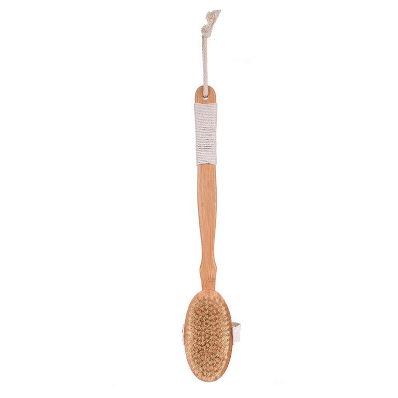 natural bristle bath brush super long handle wooden bristles soft hair rub back shower massage Shower Brush Body brush