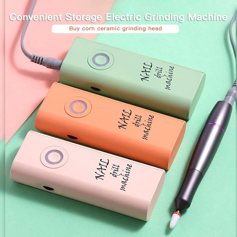 30000 RPM Rechargeable Portable Electric Nail Manicure Machine Pedicure Nail Polisher Remove Nail Drill Bits Set Tools TSLM2